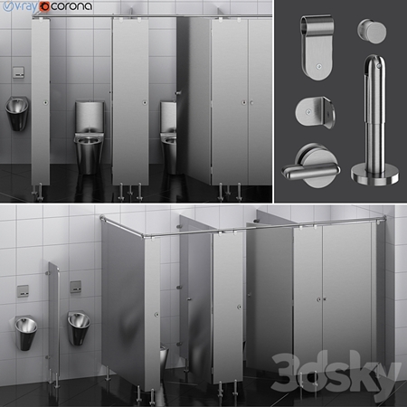Sanitary partitions for public toilets FunderMax 2 (designer)